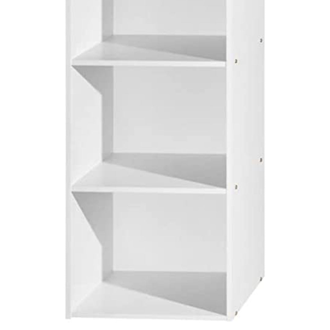 Hodedah 12 x 16 x 60 Inch 5 Shelf Bookcase and Office Organizer, White Finish