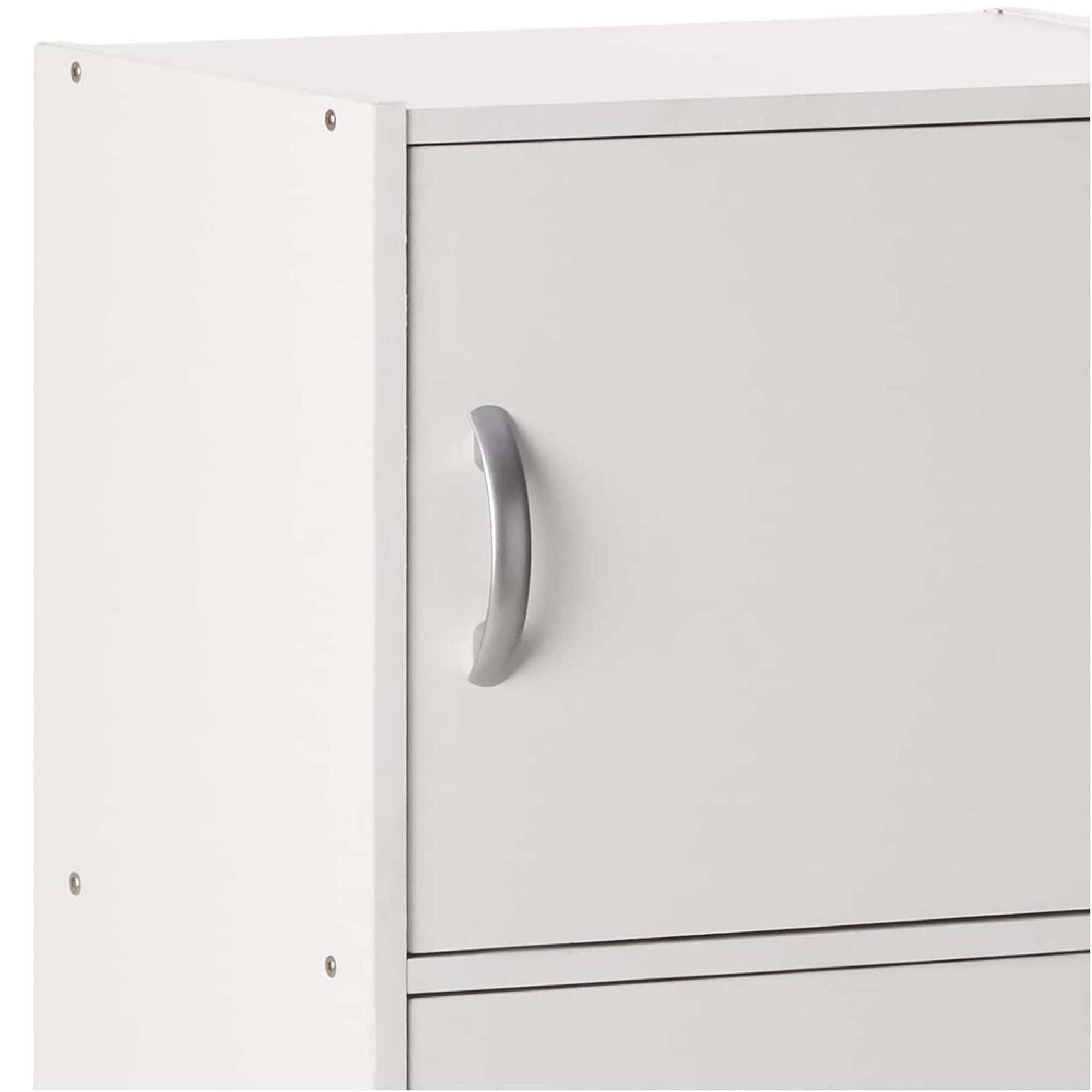 Hodedah 5 Shelf Home and Office Organization Storage Cabinet, White (For Parts) - VMInnovations