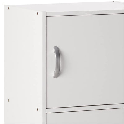 Hodedah 5 Shelf Home and Office Organization Storage Cabinet, White (For Parts) - VMInnovations