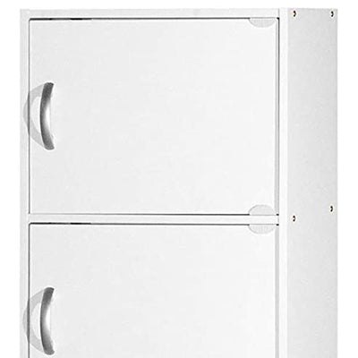 Hodedah 5 Shelf Home & Office Enclosed Storage Cabinet, White (Used)