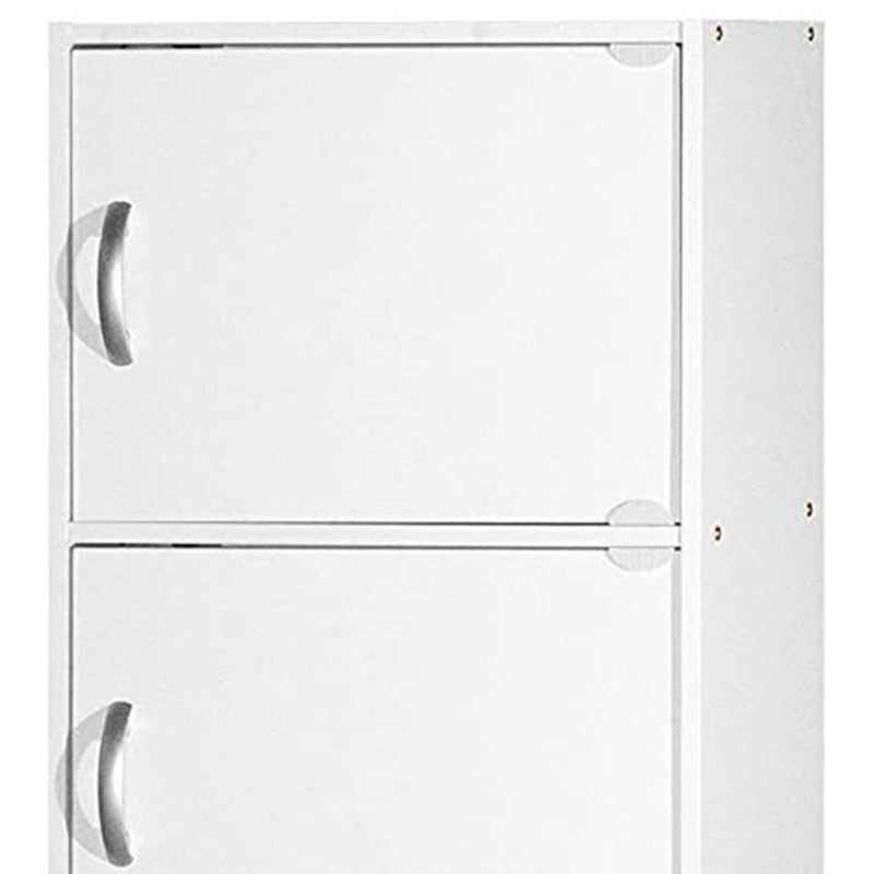 Hodedah 5 Shelf Home & Office Enclosed Storage Cabinet, White (Used)