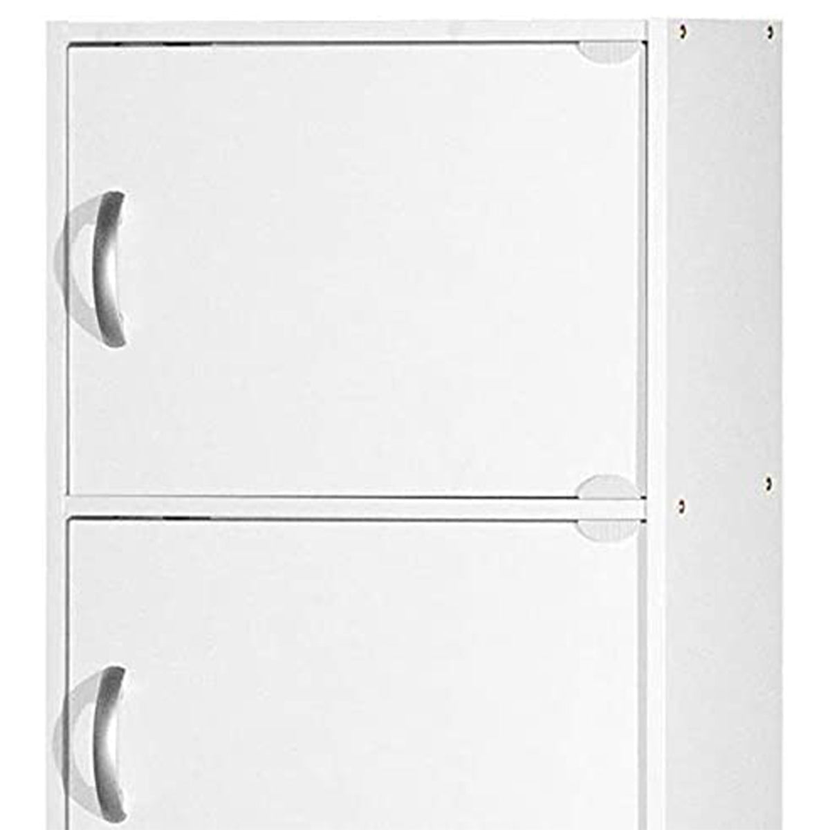 Hodedah 5 Shelf Home & Office Enclosed Storage Cabinet, White (Used)