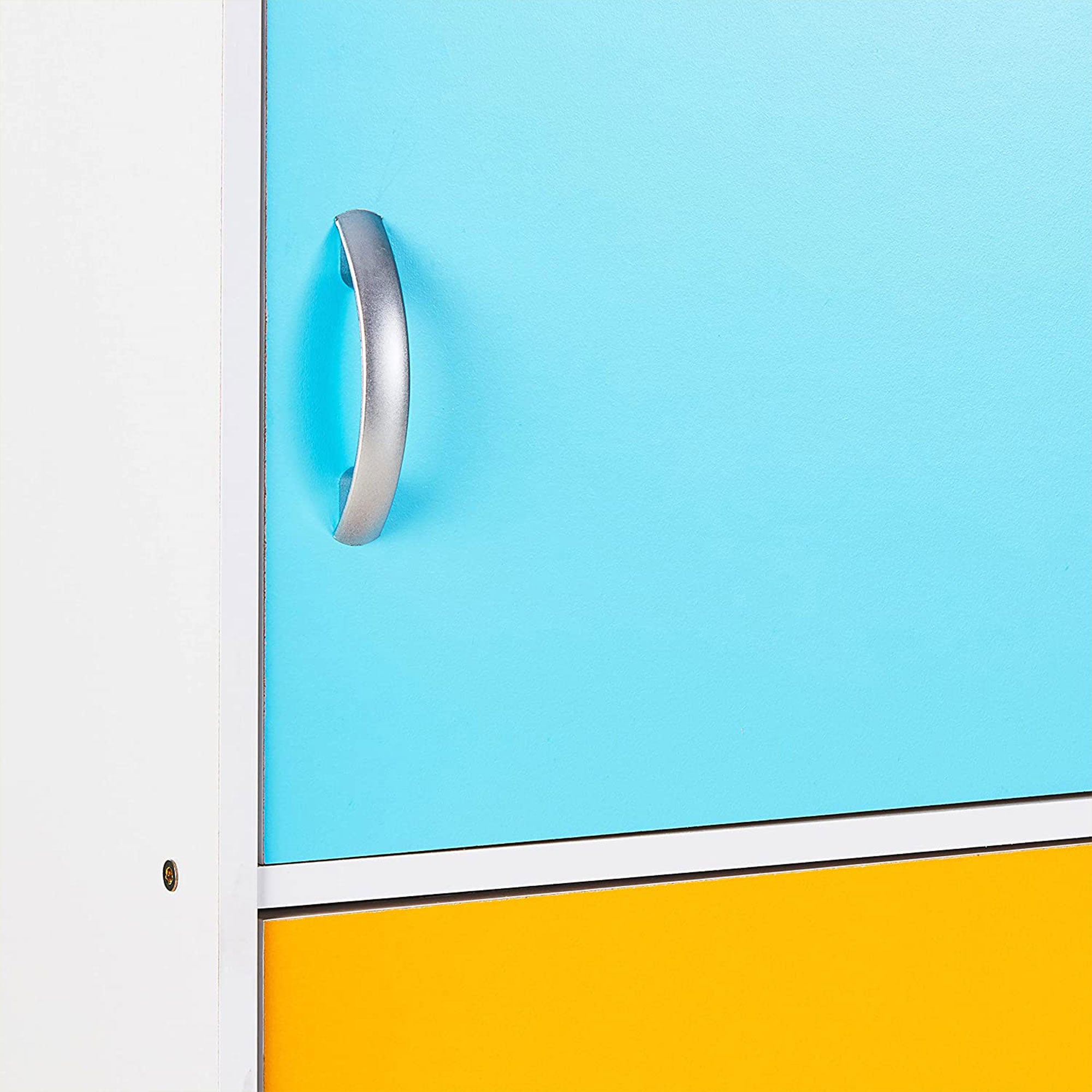 5 Shelf Home and Office Enclosed Organization Storage Cabinet, Rainbow (Used) - VMInnovations