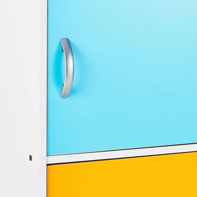 5 Shelf Home and Office Enclosed Organization Storage Cabinet, Rainbow (Used) - VMInnovations