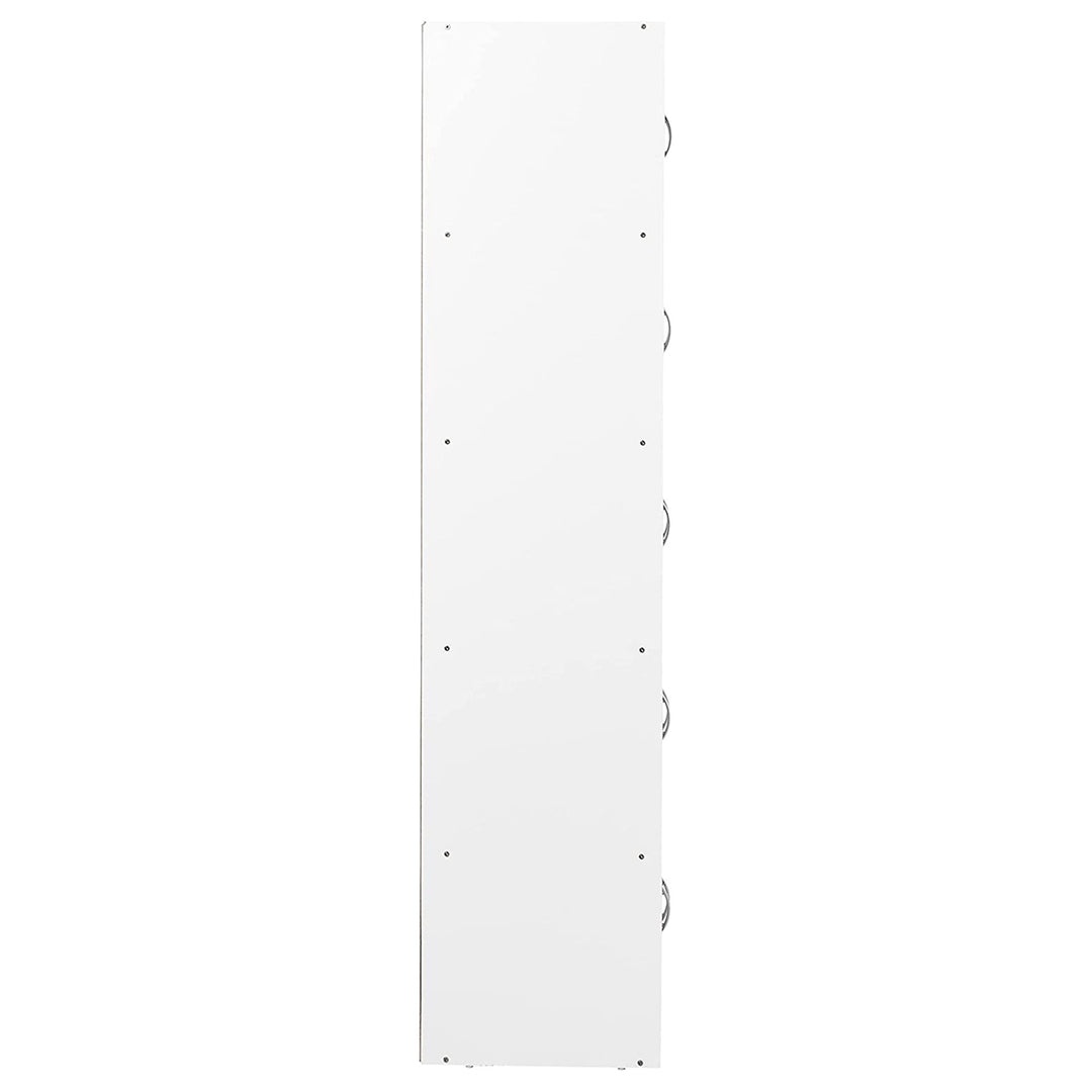 Hodedah 10 Door Enclosed Multipurpose Storage Cabinet, White (Open Box)
