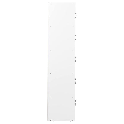 Hodedah 10 Door Enclosed Multipurpose Storage Cabinet, White (Open Box) - VMInnovations