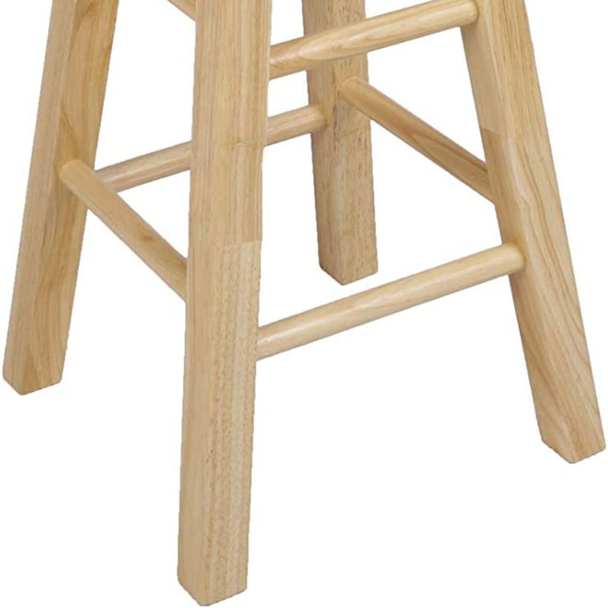 Classic Round-Seat 24" Tall Kitchen Counter Stools, Natural, Set of 2 (Used) - VMInnovations