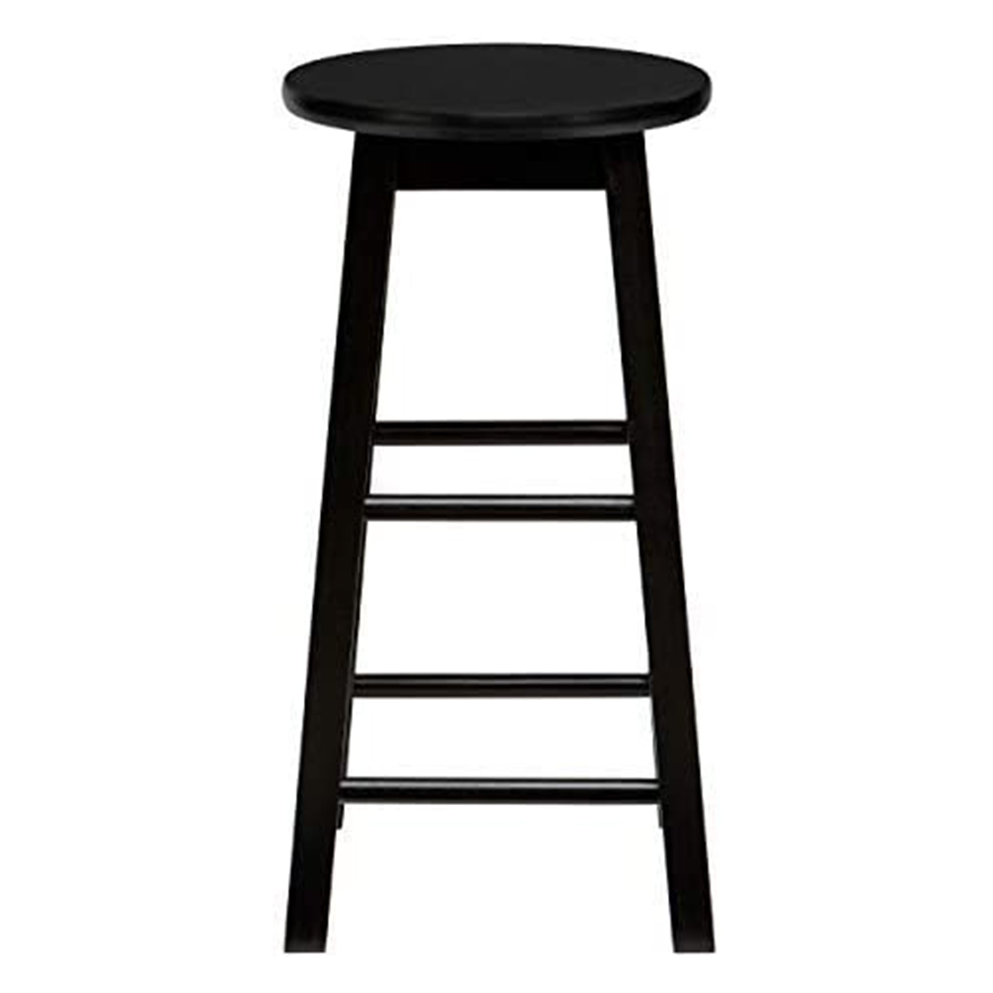 PJ Wood Round-Seat 29" Tall Kitchen Counter Stools, Blk,Set of 2(Open Box) - VMInnovations