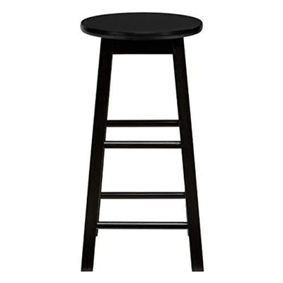 PJ Wood Round-Seat 29" Tall Kitchen Counter Stools, Blk,Set of 2(Open Box) - VMInnovations