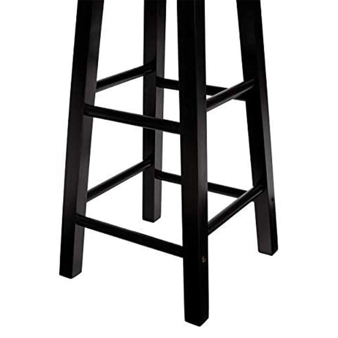 PJ Wood Classic 29 Inch Tall Kitchen Counter Stools, Black, Set of 2 (Open Box)