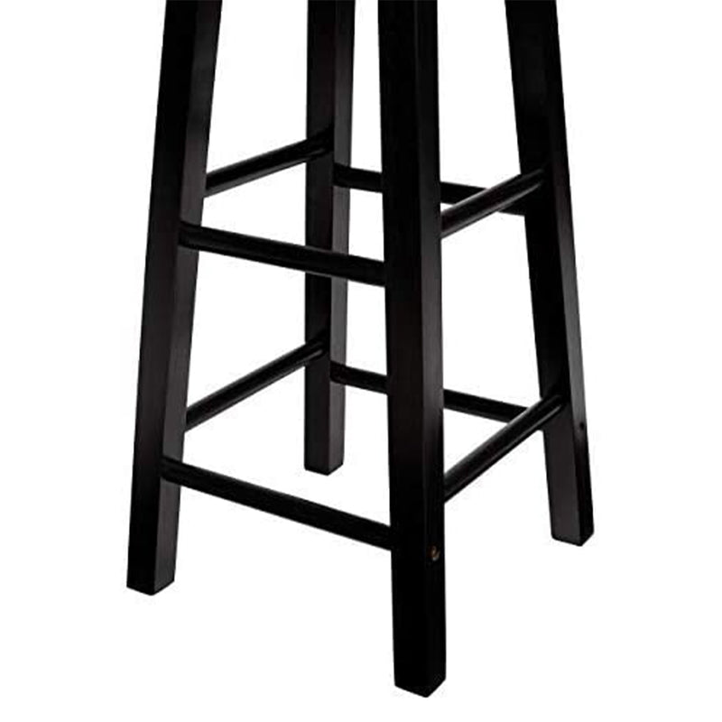 PJ Wood Round-Seat 29" Tall Kitchen Counter Stools, Blk,Set of 2(Open Box)