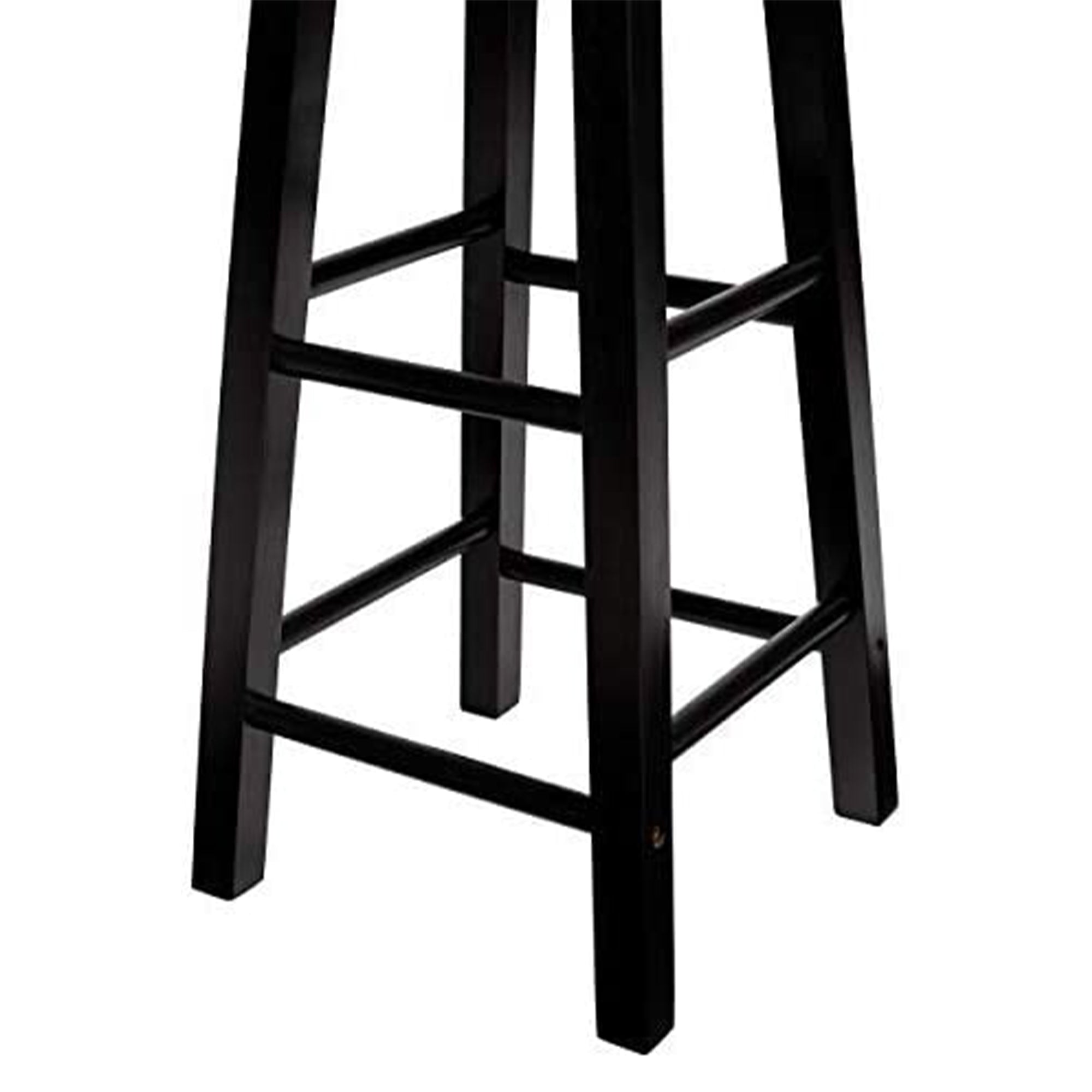 PJ Wood Round-Seat 29" Tall Kitchen Counter Stools, Blk,Set of 2(Open Box) - VMInnovations