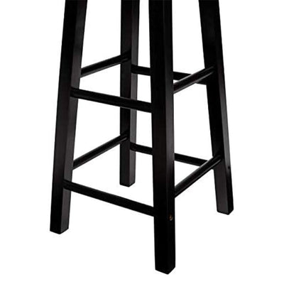PJ Wood Round-Seat 29" Tall Kitchen Counter Stools, Blk,Set of 2(Open Box) - VMInnovations