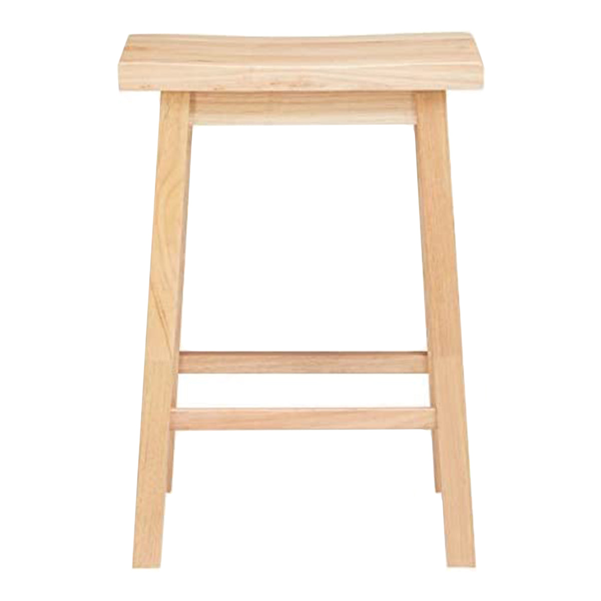 Classic Saddle-Seat 24 Inch Kitchen, Table, & Bar Counter Stool, Natural (Used)