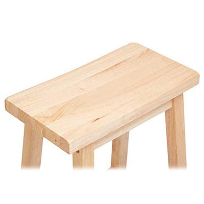 Classic Saddle-Seat 24 Inch Kitchen, Table, & Bar Counter Stool (Open Box) - VMInnovations