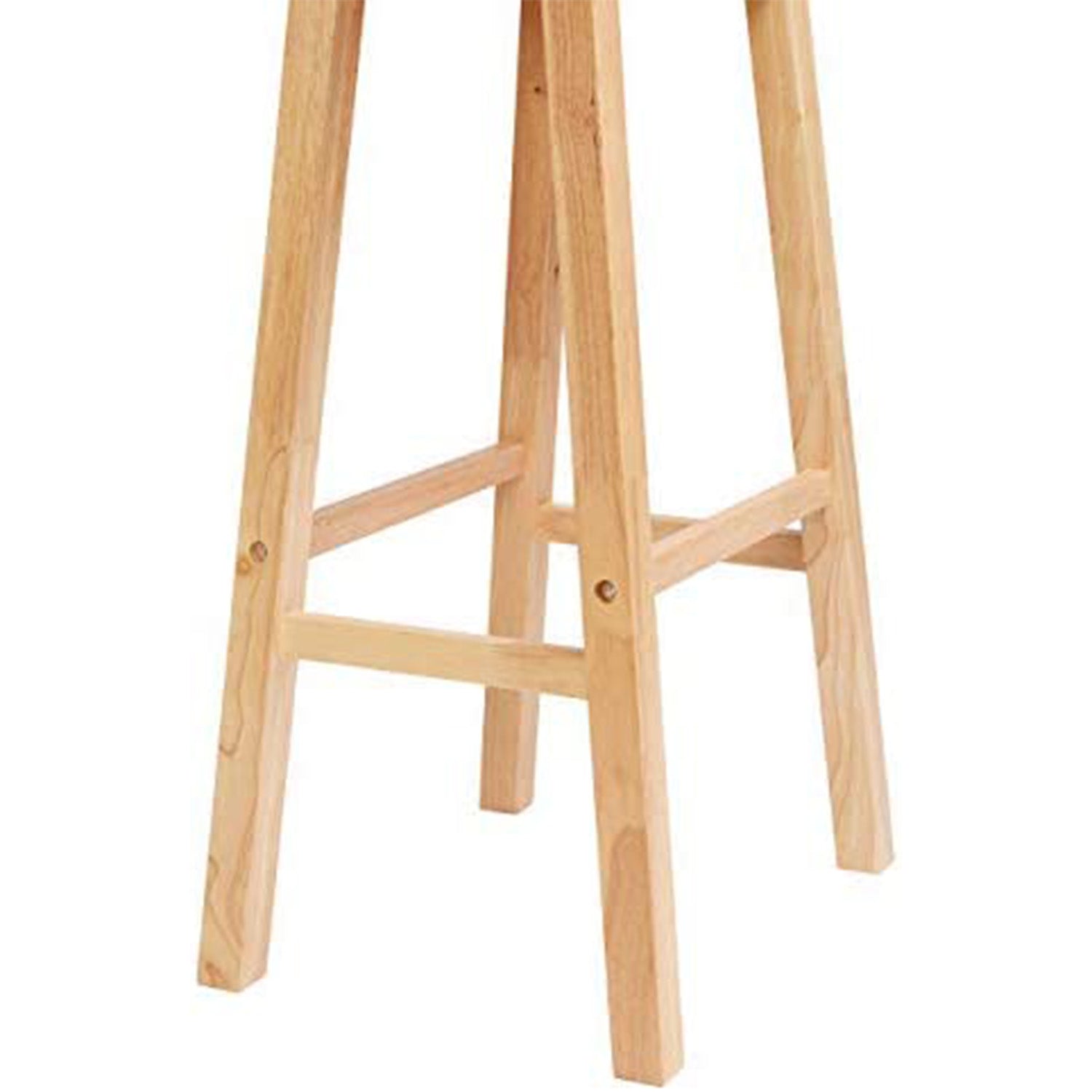 Classic Saddle-Seat 29 Inch Tall Kitchen Counter Stools, Natural (Open Box) - VMInnovations