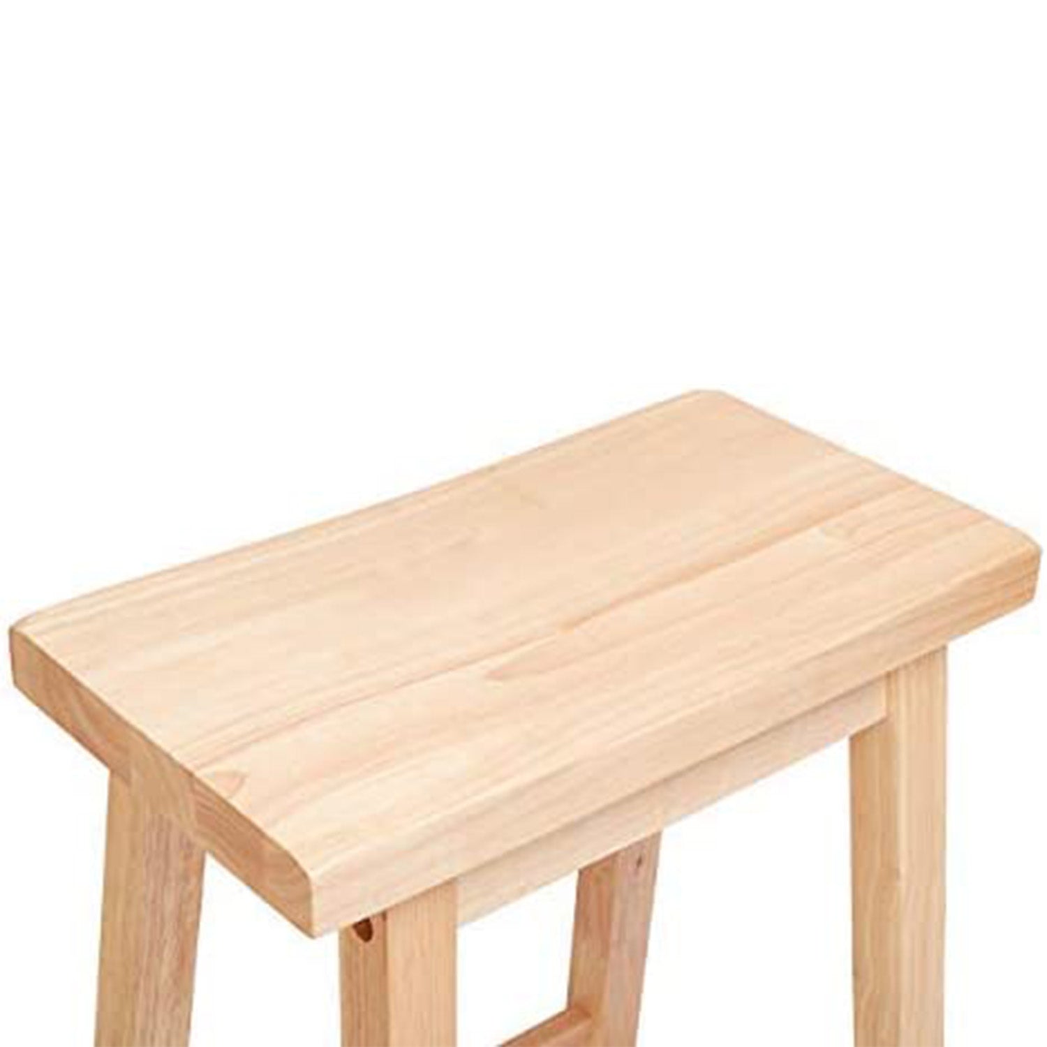 Classic Saddle-Seat 29 Inch Tall Kitchen Counter Stools, Natural (Open Box) - VMInnovations