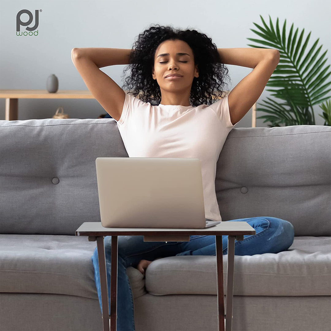 Folding TV Tray Tables with Compact Storage Rack, 5 Piece Set (Open Box) - VMInnovations