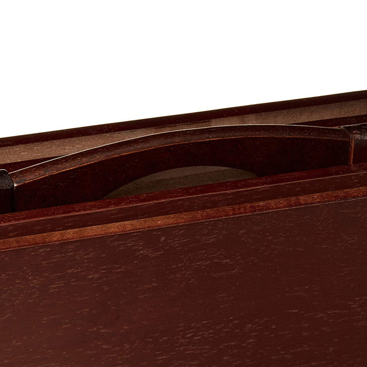 PJ Wood Folding TV Tray Tables w/Compact Storage Rack, Espresso, 5 Pc(For Parts) - VMInnovations