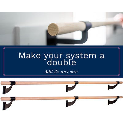 Vita Barre Classic WS48-W Single Bar Wall Mount Ballet Barre System, 4Ft(Used) - VMInnovations