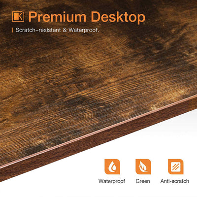 Corner Triangle Computer Desk w/ Storage Space & Keyboard Tray, (Open Box) - VMInnovations