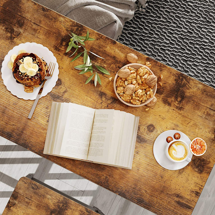 ODK 55 Inch Modern Bar Height Pub Table w/ Metal Legs, Rustic Brown (For Parts) - VMInnovations