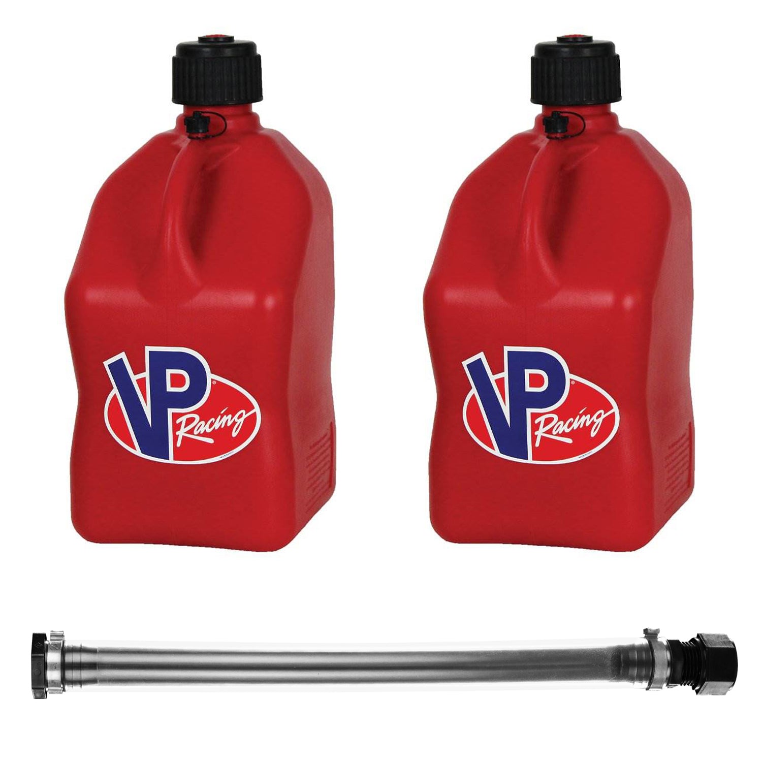 VP Racing 14 In Container Hose and 5 Gallon Jug, Red (2 Pack)