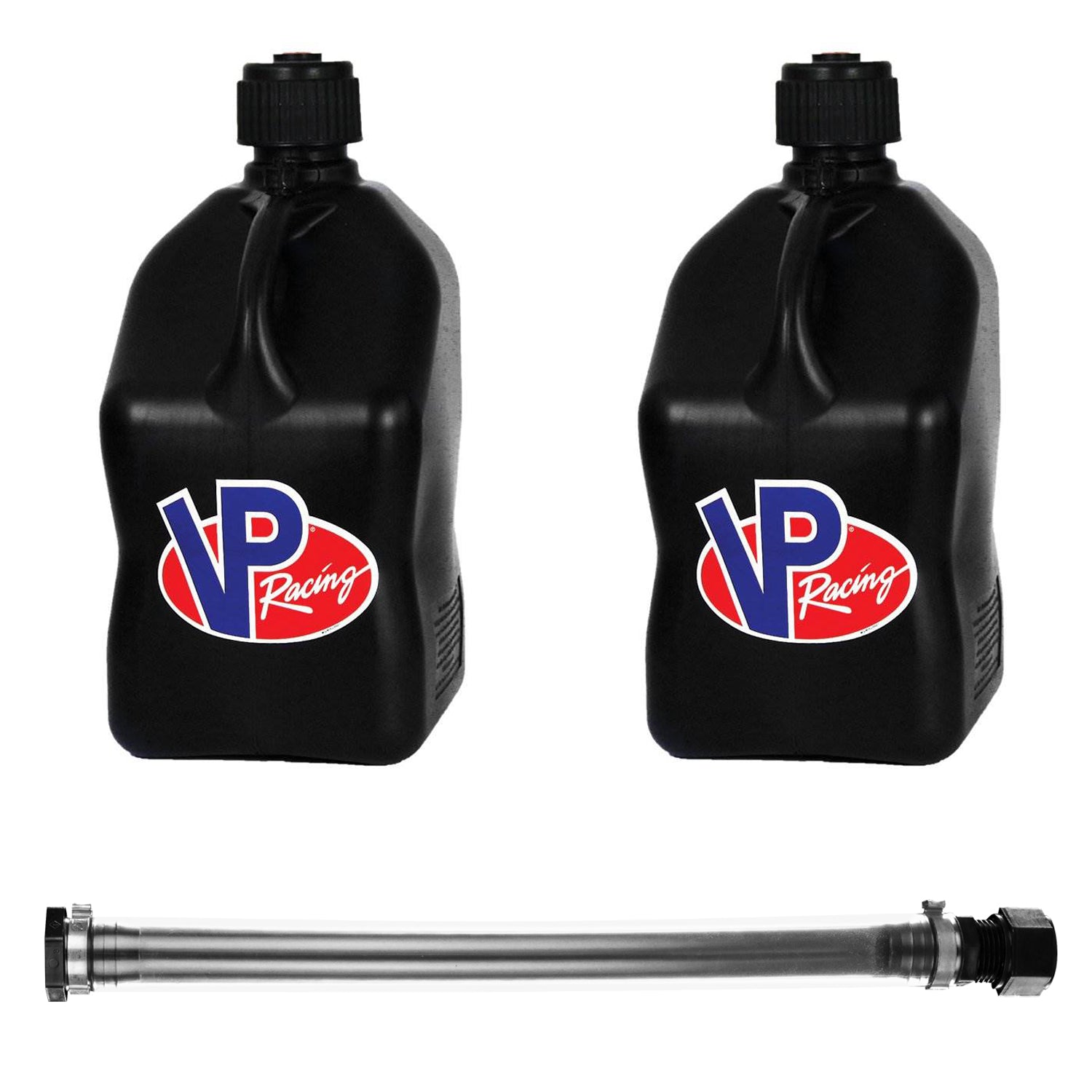 VP Racing Fuels 14 Inch Container Hose and 5 Gallon Utility Jug, Black (2 Pack) - VMInnovations