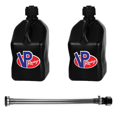 VP Racing Fuels 14 Inch Container Hose and 5 Gallon Utility Jug, Black (2 Pack) - VMInnovations