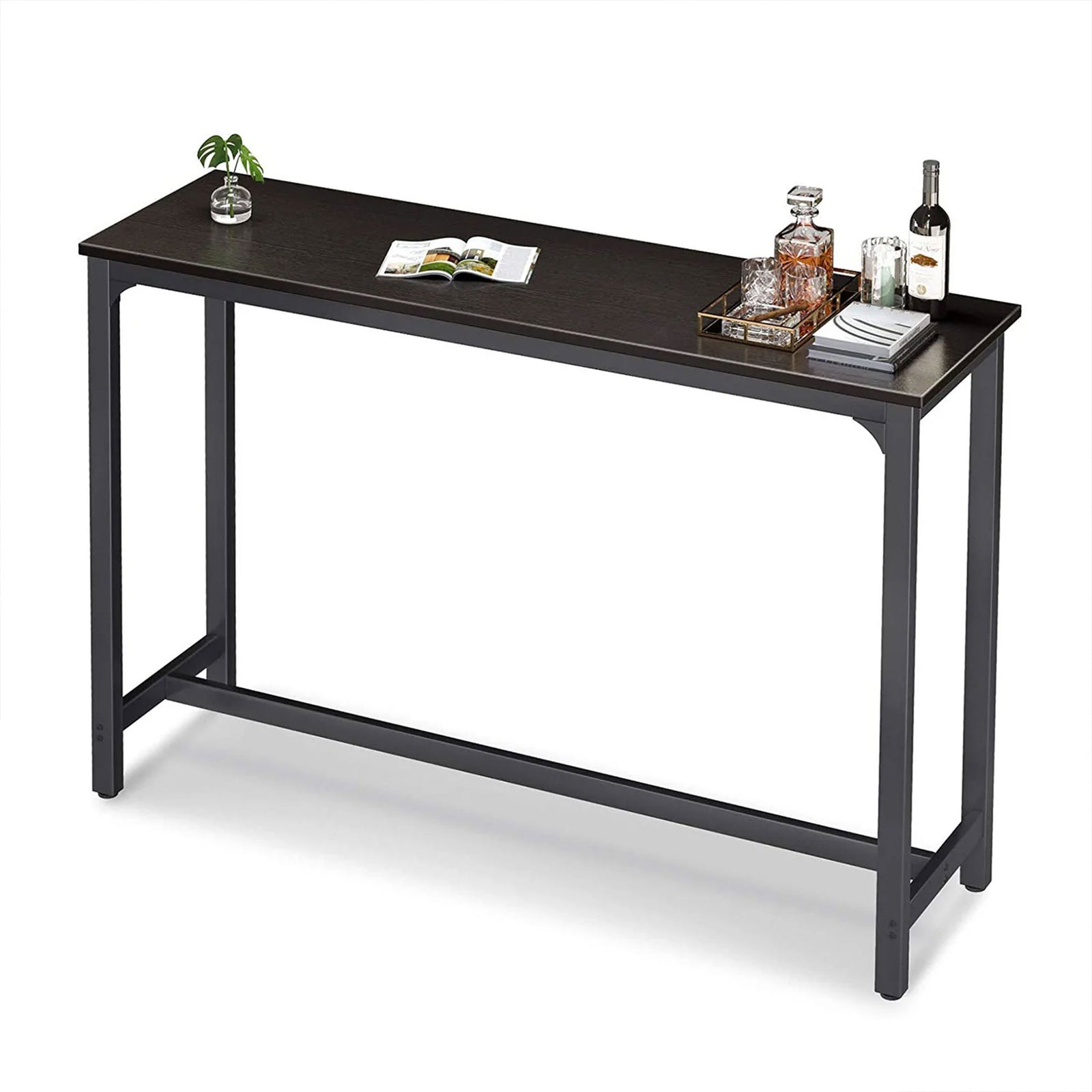 ODK 55 Inch Rectangular Modern Bar and Height Pub Table with Metal Legs (Used) - VMInnovations