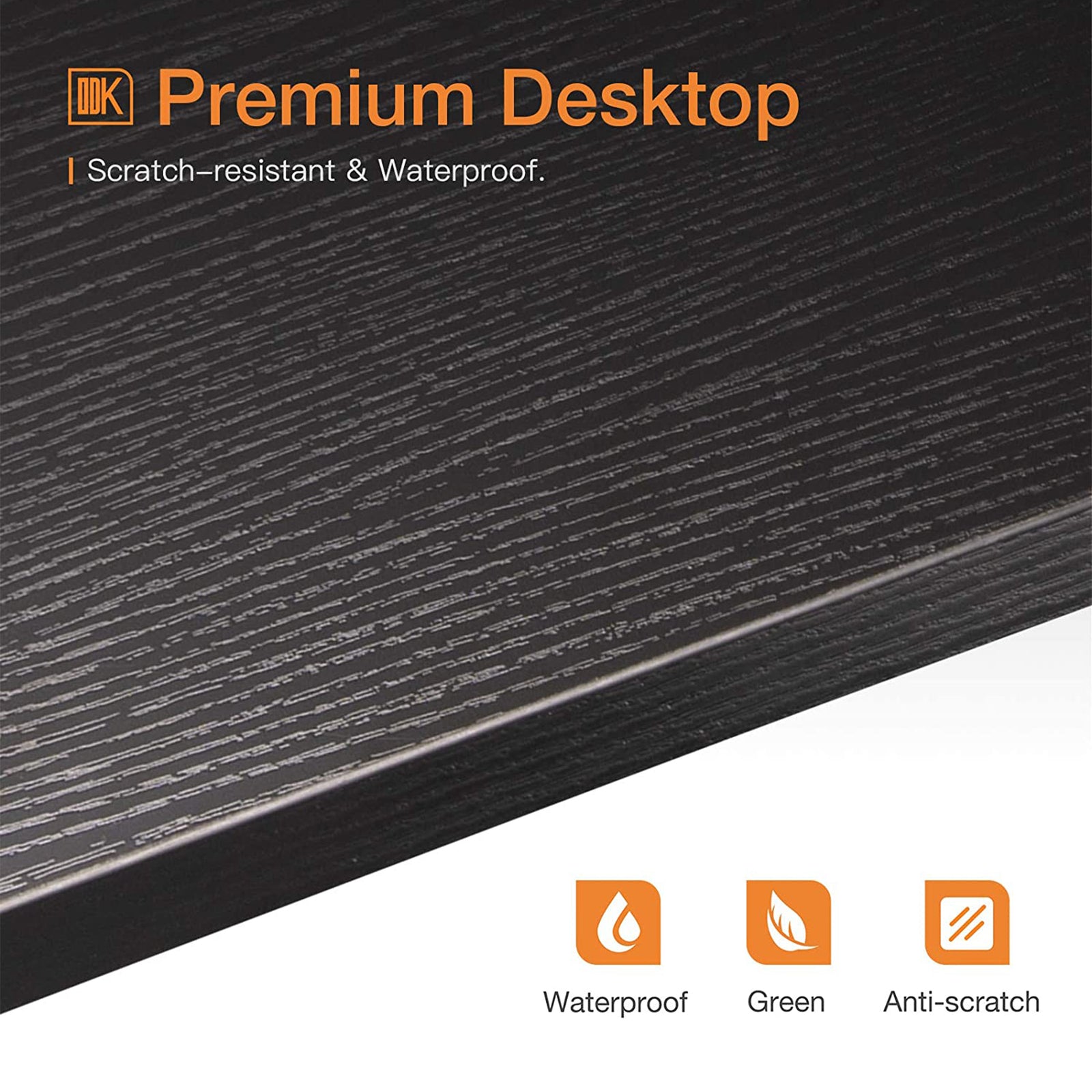 ODK Modern Triangle Corner Computer Writing Desk w/ Raised Monitor Stand, Black - VMInnovations