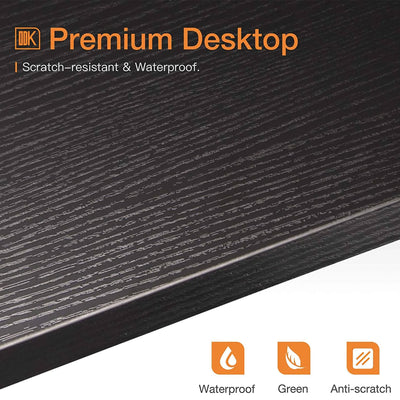 Triangle Corner Computer Writing Desk with Storage Drawer, Black (Open Box) - VMInnovations