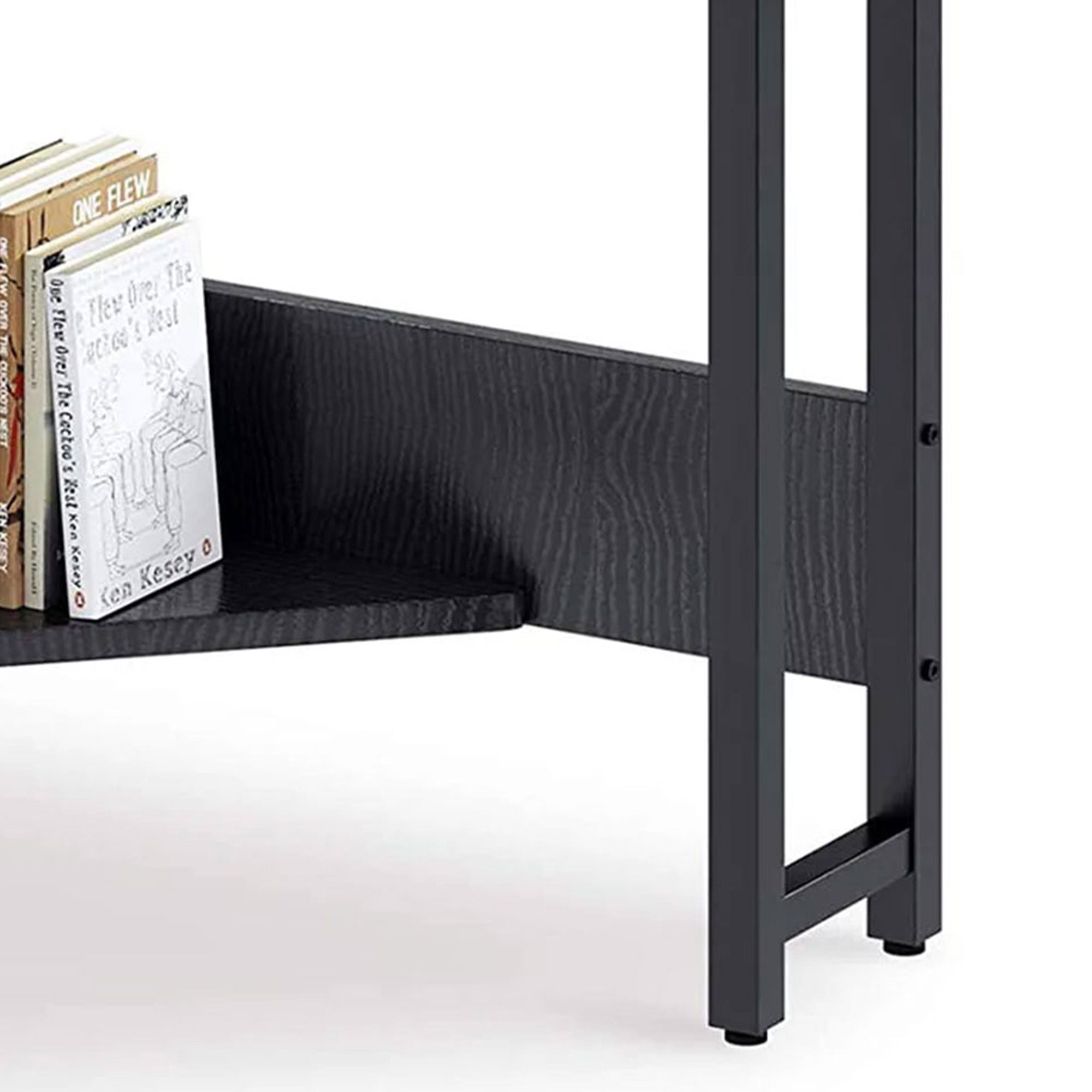 Triangle Corner Computer Writing Desk with Storage Drawer, Black (Open Box) - VMInnovations