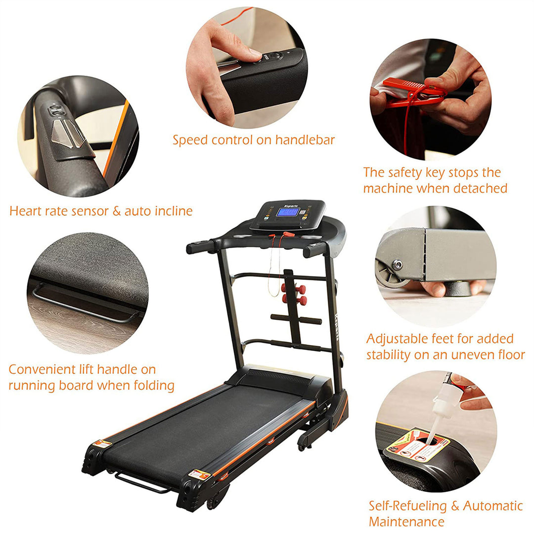 Ksports 16.5 In Foldable Treadmill w/ Bluetooth & Fitness Tracking App(Open Box) - VMInnovations