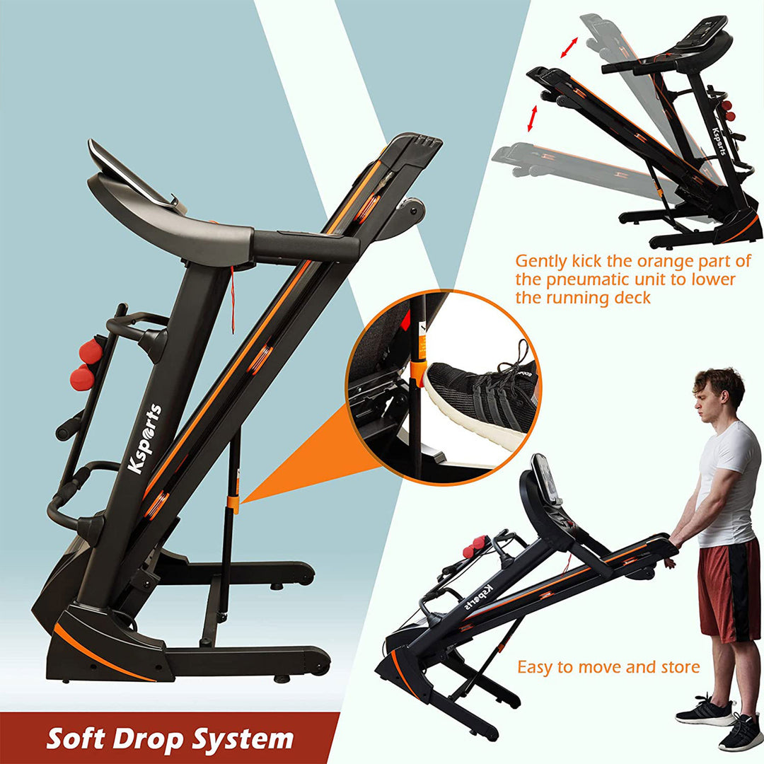 Ksports 16.5" Wide Foldable Home Treadmill w/Bluetooth & Fitness App(For Parts) - VMInnovations
