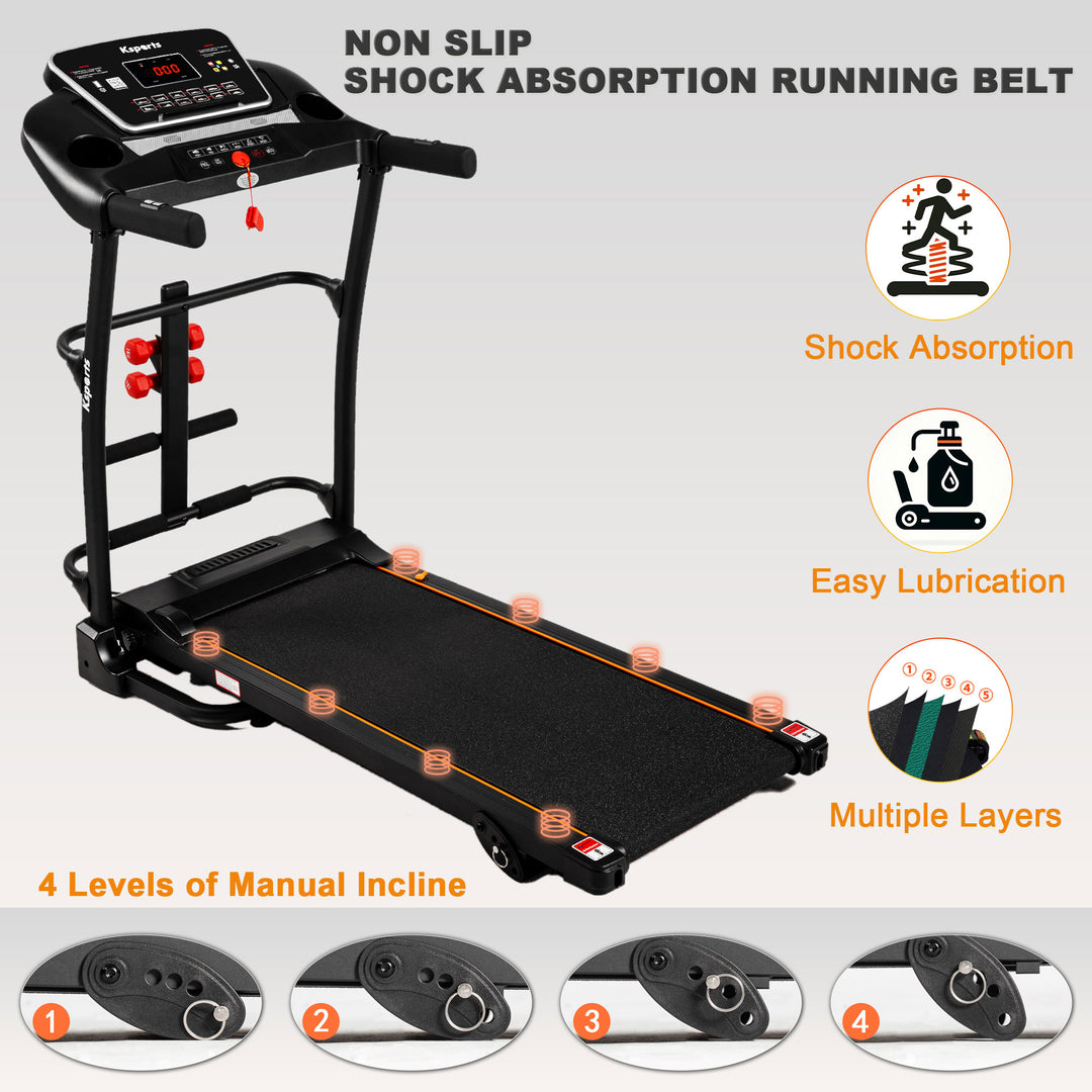 Ksports 16in Foldable Home Treadmill w/ Bluetooth & Fitness Tracking App (Used)