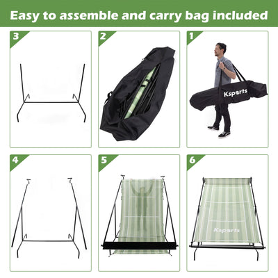 Ksports Racquet Tennis Rebounder for Indoor & Outdoor w/Carry Bag, Green (Used) - VMInnovations