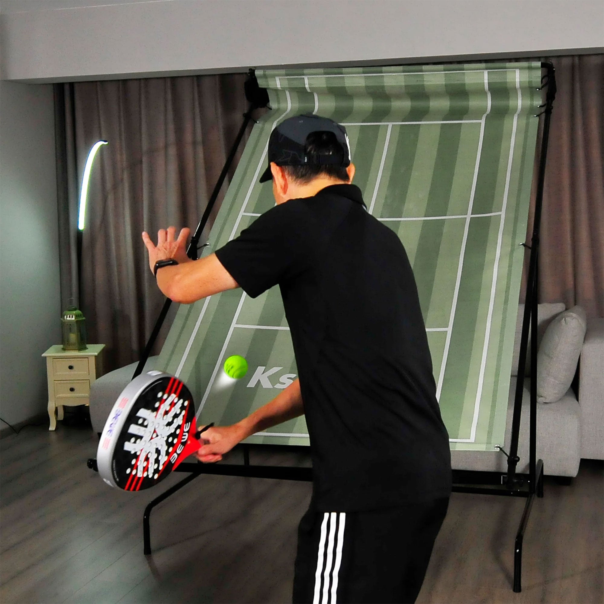 Ksports Racquet Tennis Rebounder for Indoor & Outdoor w/Carry Bag, Green (Used) - VMInnovations