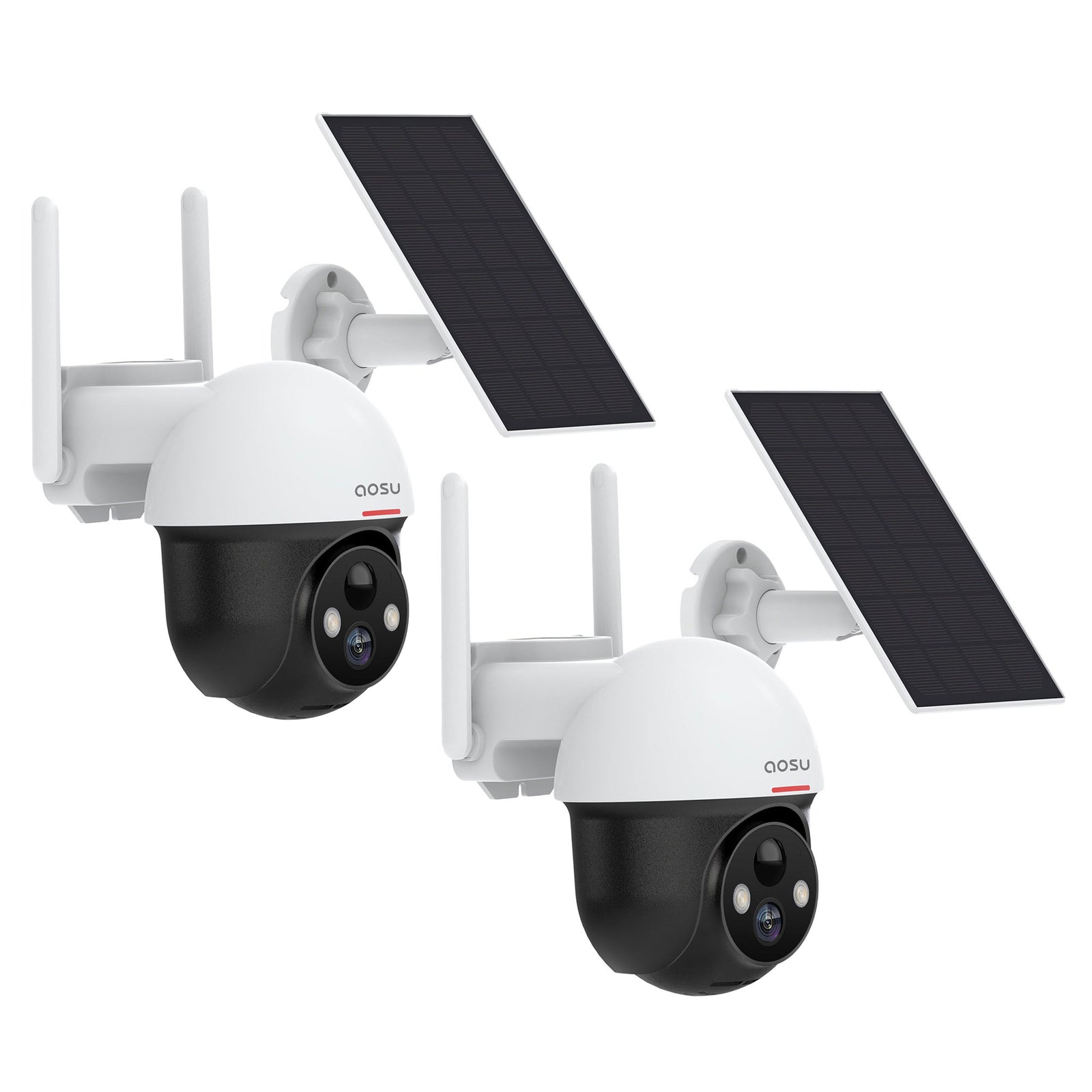 DEKCO Outdoor Solar Home Security Dome Camera w/ WiFi & Motion Alarm (2 Pack) - VMInnovations