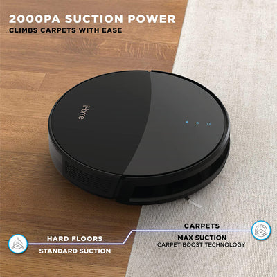 iHome AutoVac Eclipse Self Charging Robot Vacuums for Multi Level Homes (2 Pack)