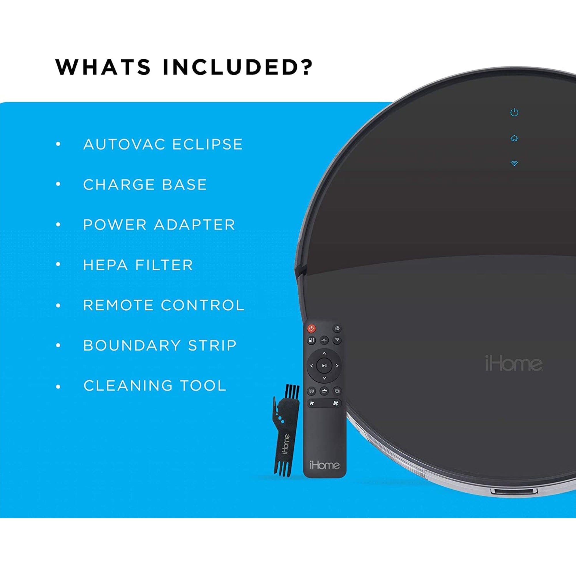 iHome AutoVac Eclipse Self Charging Robot Vacuums for Multi Level Homes (2 Pack) - VMInnovations