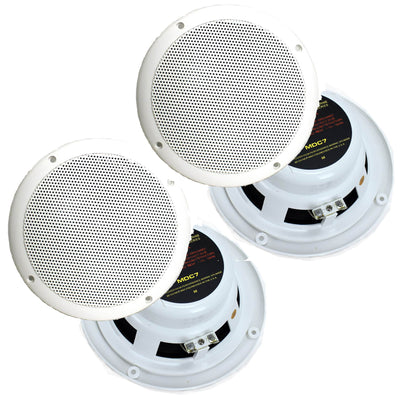 4) NEW PYRAMID MDC7 6.5" 480W Marine/Boat Speakers Waterproof Outdoor White