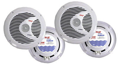 4) NEW Pyle PLMR60W 6.5" 300Watt Dual Cone Boat Marine Water Resistant Speakers