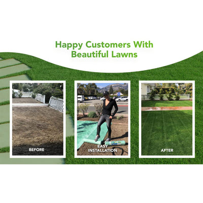 Grotrax Biodegradable Bermuda and Annual Rye Blend Grass Seed Mat, 200 Foot Roll - VMInnovations