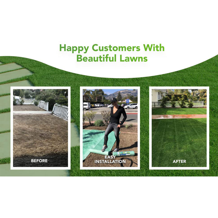 Grotrax Biodegradable Bermuda and Annual Rye Blend Grass Seed Mat, 200 Foot Roll