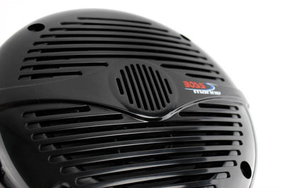 BOSS Audio MR60B 6.5 In 2-Way 200W Marine Boat Coaxial Speakers, Black (4 Pack)