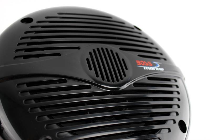 BOSS Audio MR60B 6.5 In 2-Way 200W Marine Boat Coaxial Speakers, Black (4 Pack)