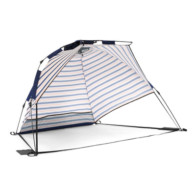 SlumberTrek Adventure 2 Portable Pop Up Outdoor Beach Sun Shelter Tent, Blue/Red