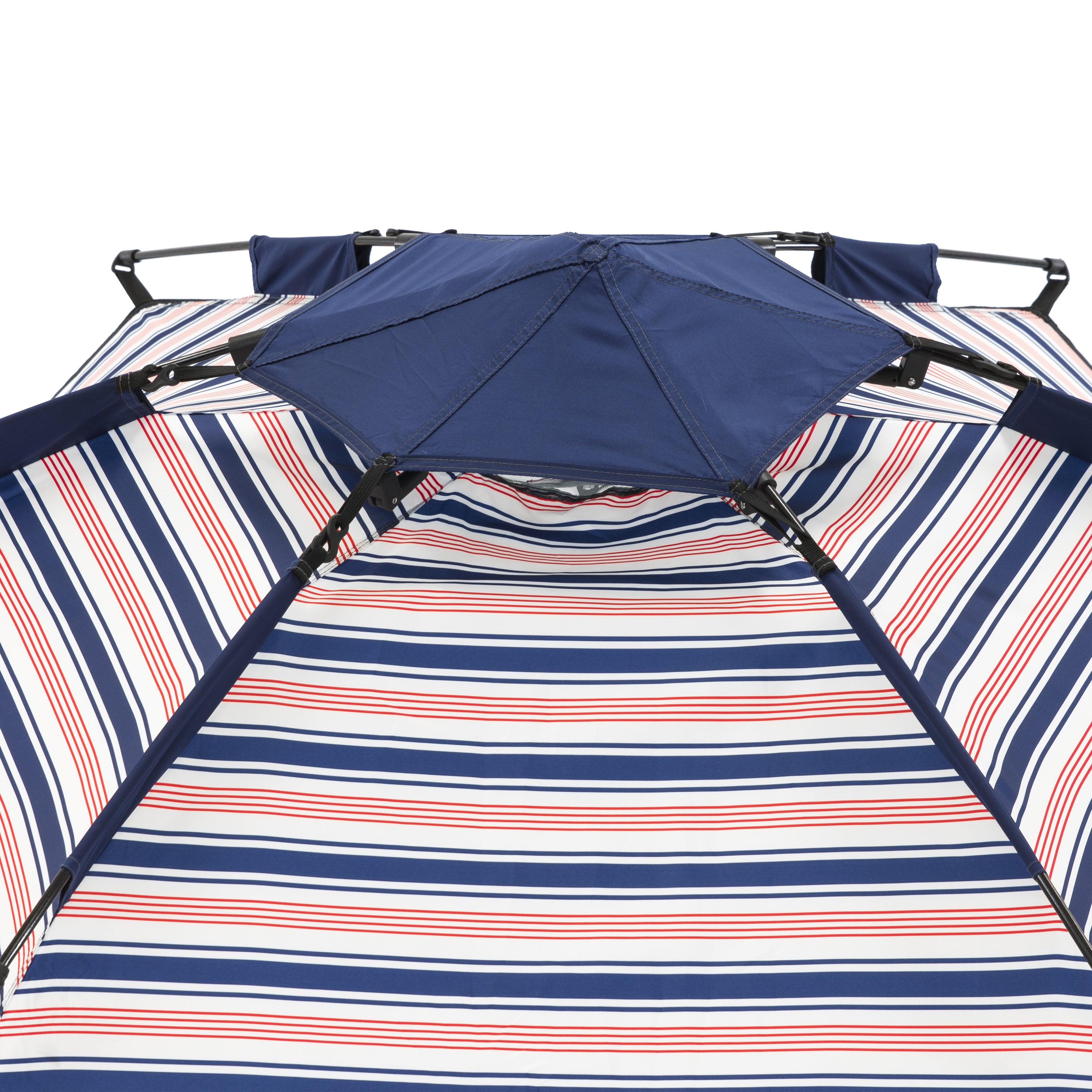 SlumberTrek Adventure 2 Portable Pop Up Outdoor Beach Sun Shelter Tent, Blue/Red