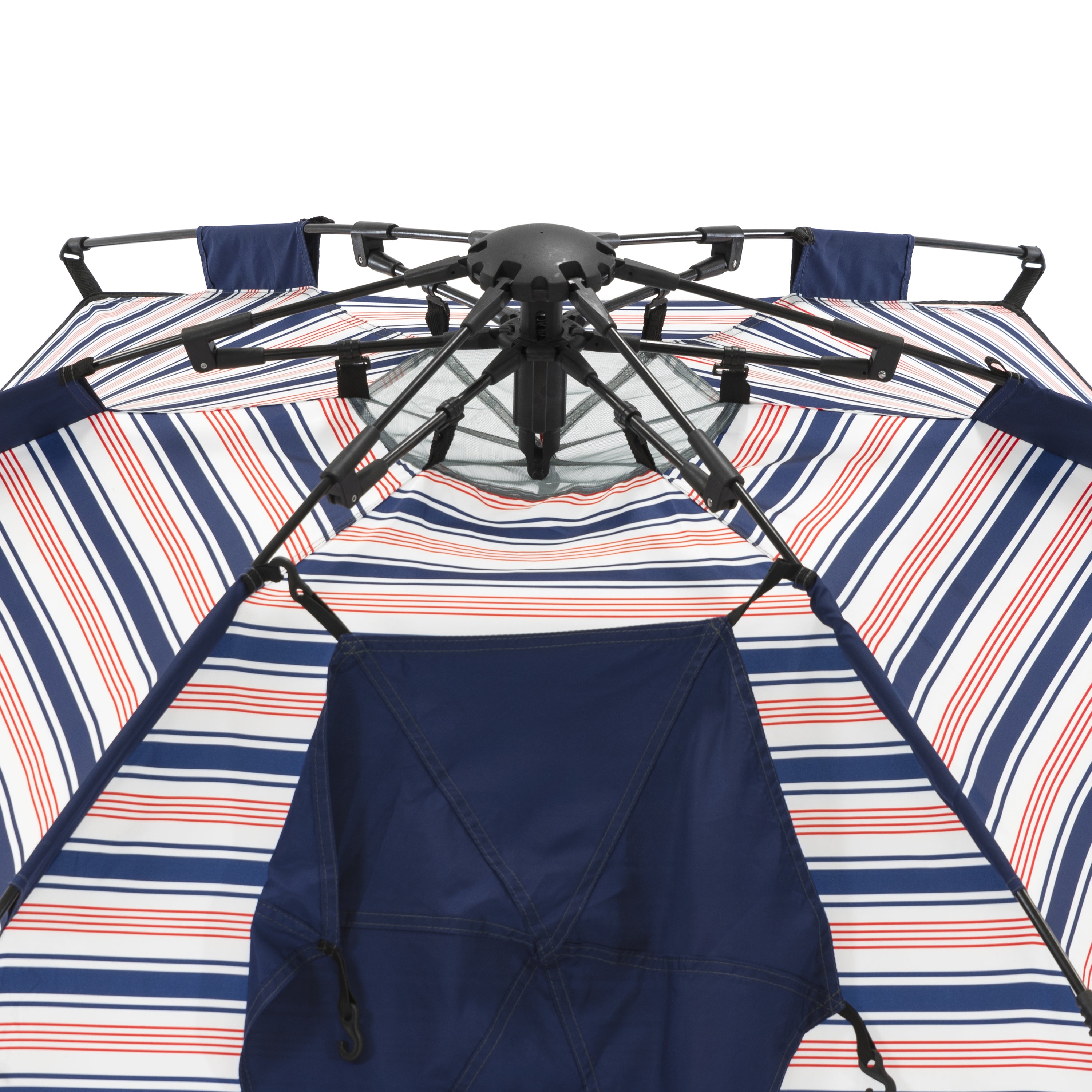 SlumberTrek Adventure 2 Portable Pop Up Outdoor Beach Sun Shelter Tent, Blue/Red